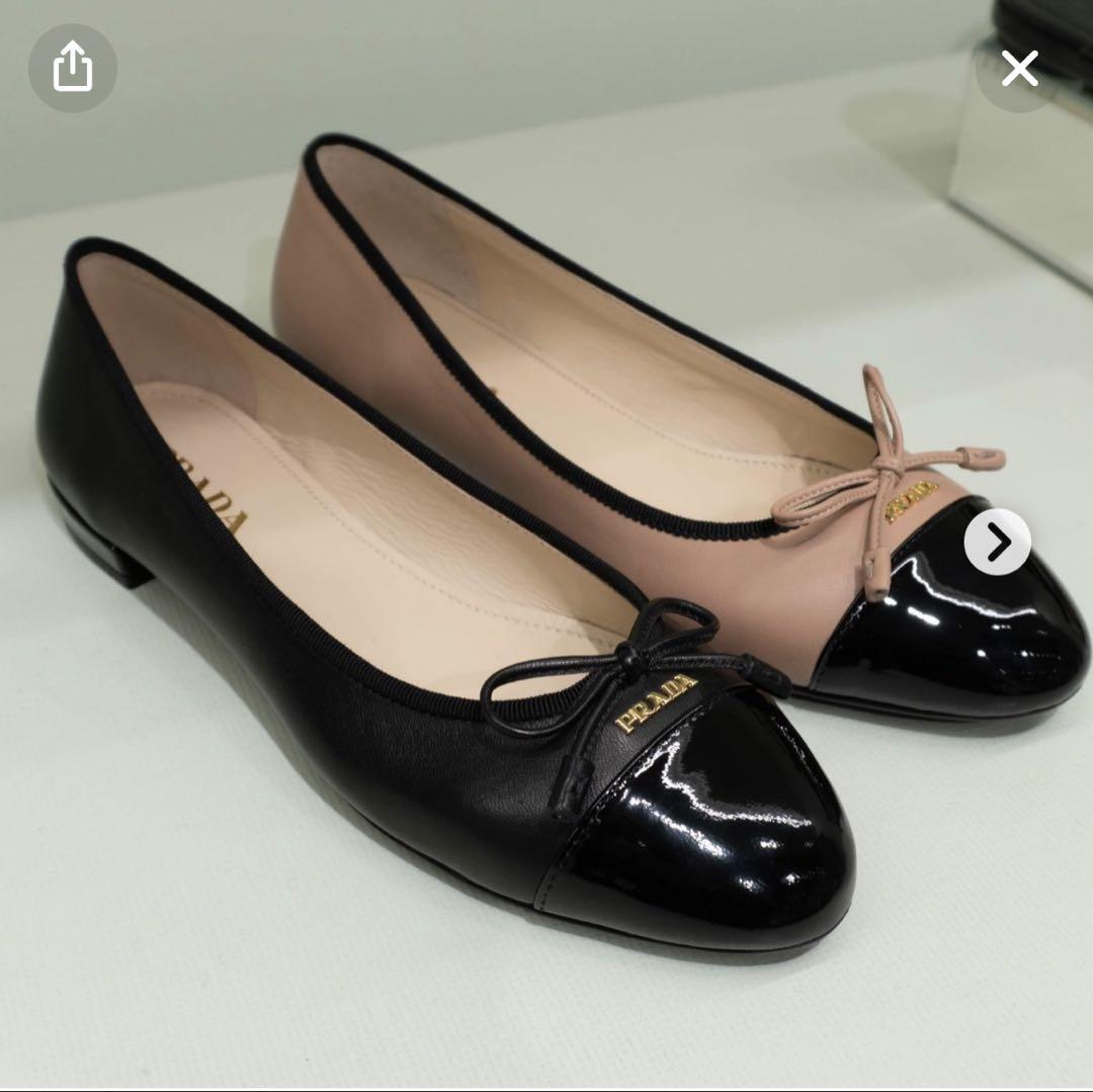 PRADA ブラック バレエシューズ 37