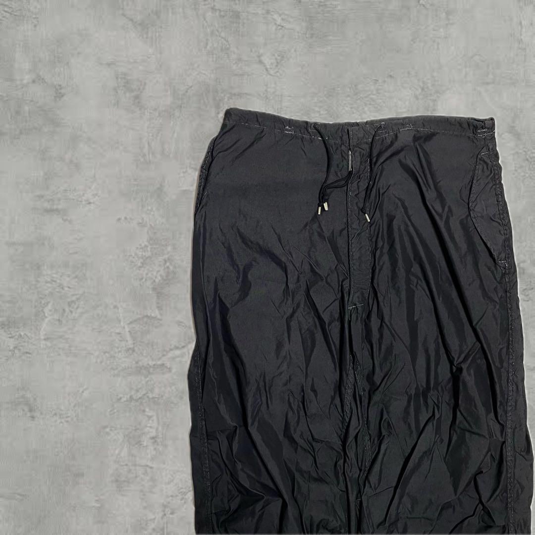 【即発送】00s スノーカモパンツ ナイロンパンツ ブラック ワイド M