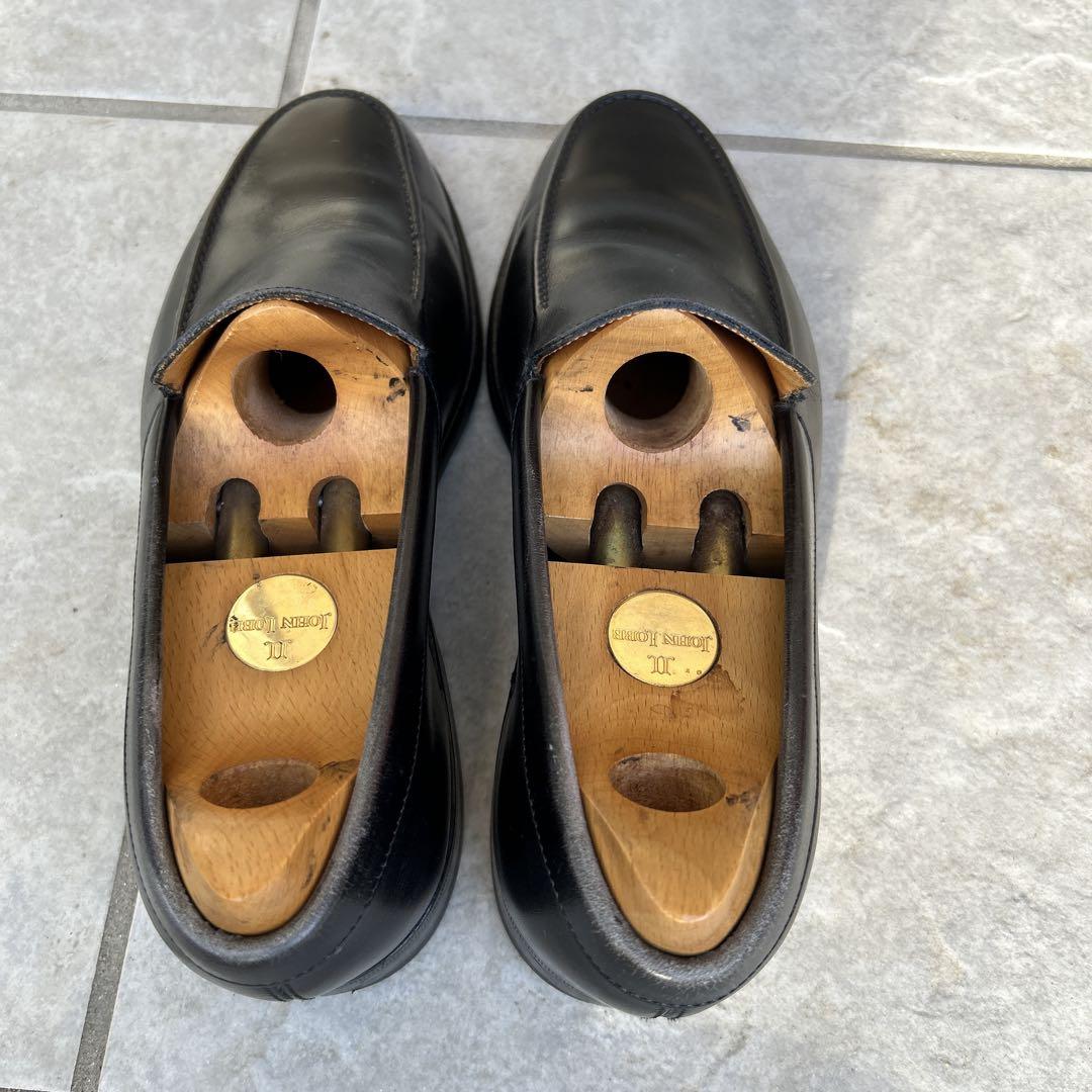 John Lobb ローファー 黒 木製シューツリー付き