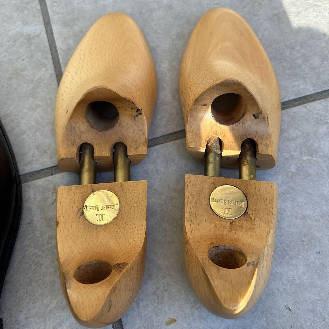 John Lobb ローファー 黒 木製シューツリー付き