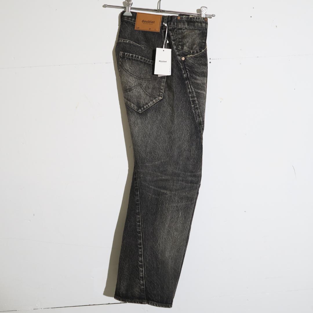 25ss 新品 doublet USED FINISH DENIM PANTS