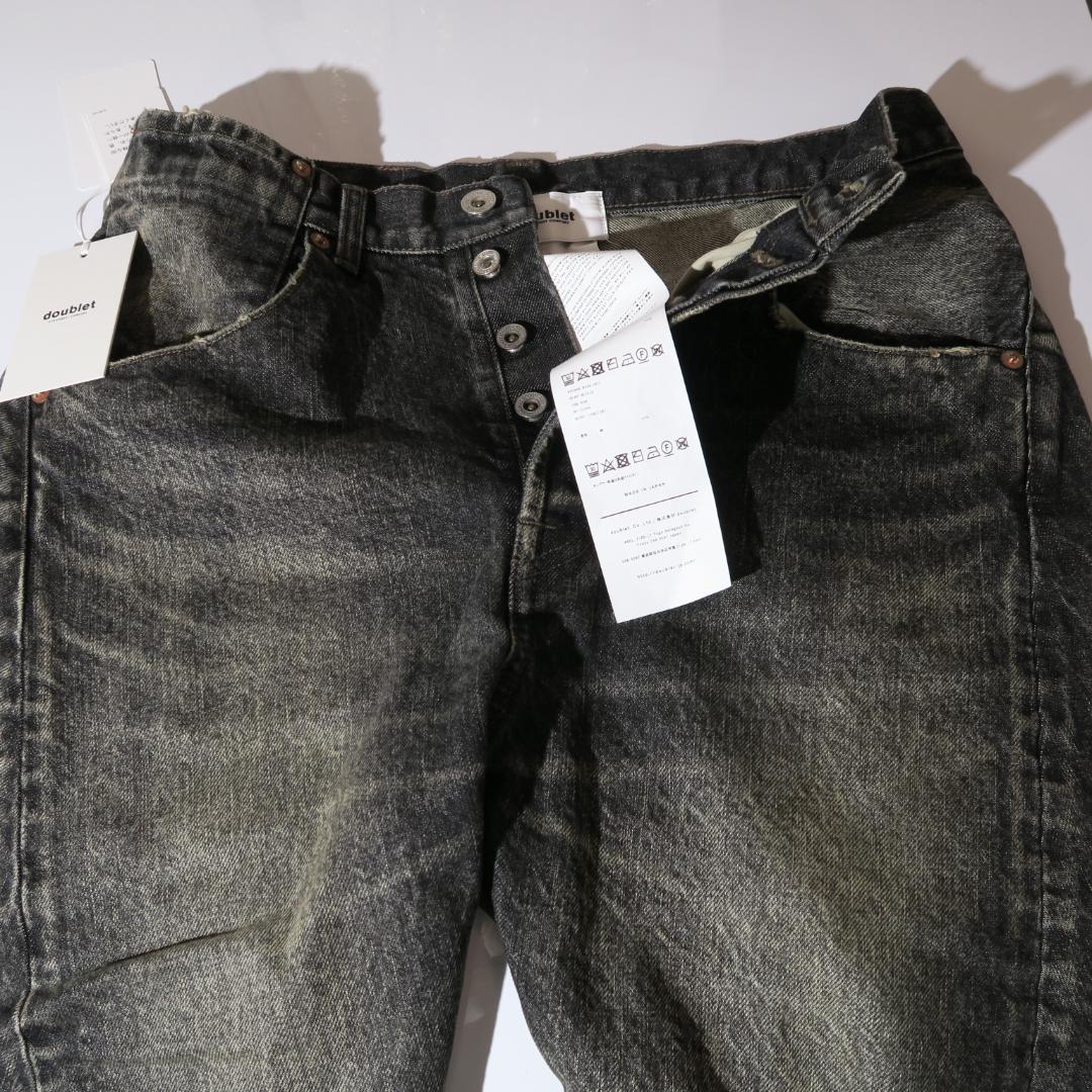 25ss 新品 doublet USED FINISH DENIM PANTS
