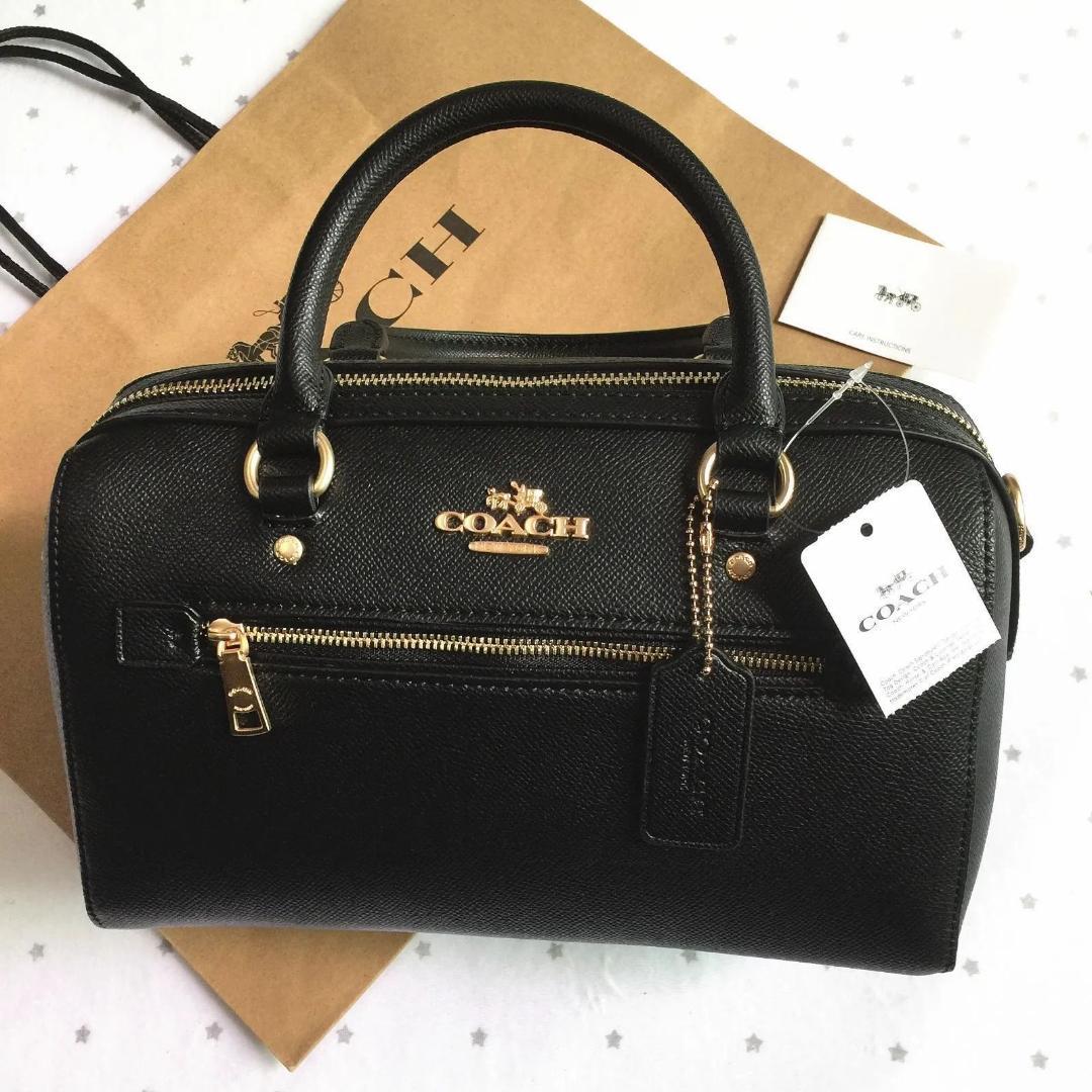 COACH ブラック、ハンドバッグ、ショルダーバッグ、レディースバッグ。