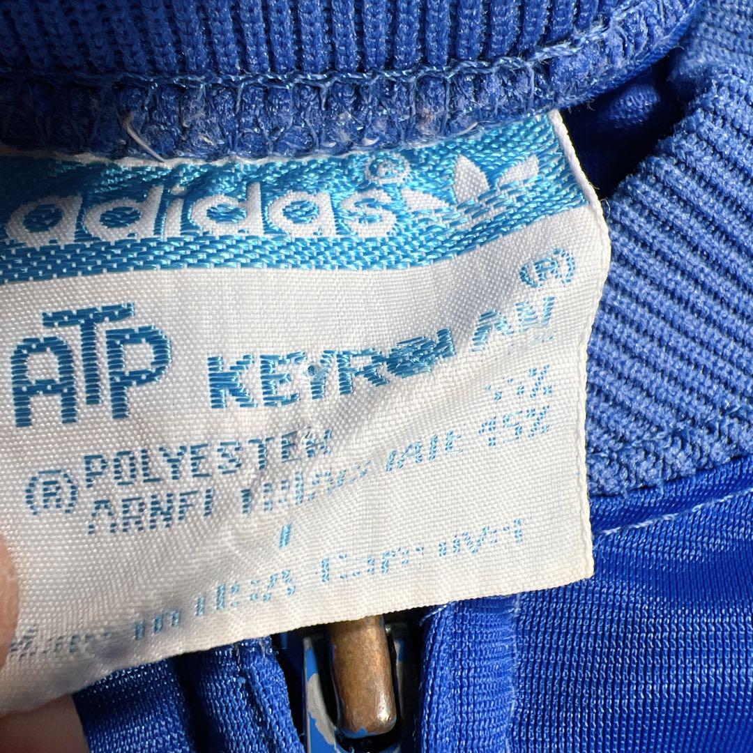 80s adidas ATPトラックジャケット ジャージ ブルー ホワイト