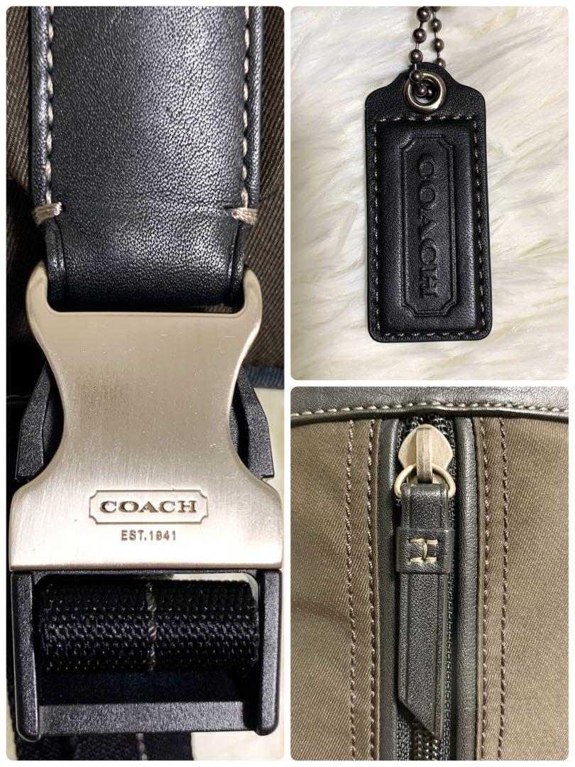 【極美品】COACH ボディバッグ ブラウン ナイロン レザー  F70692