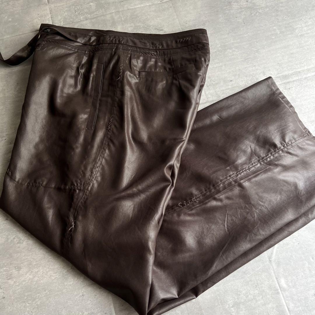 HaaT ISSEY MIYAKE　二重構造　Brown Poly Pants