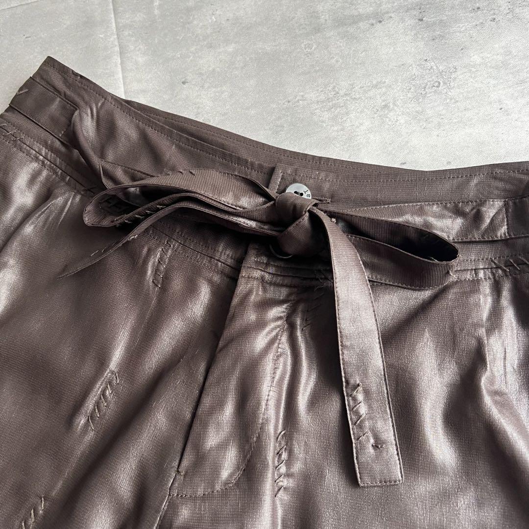 HaaT ISSEY MIYAKE　二重構造　Brown Poly Pants