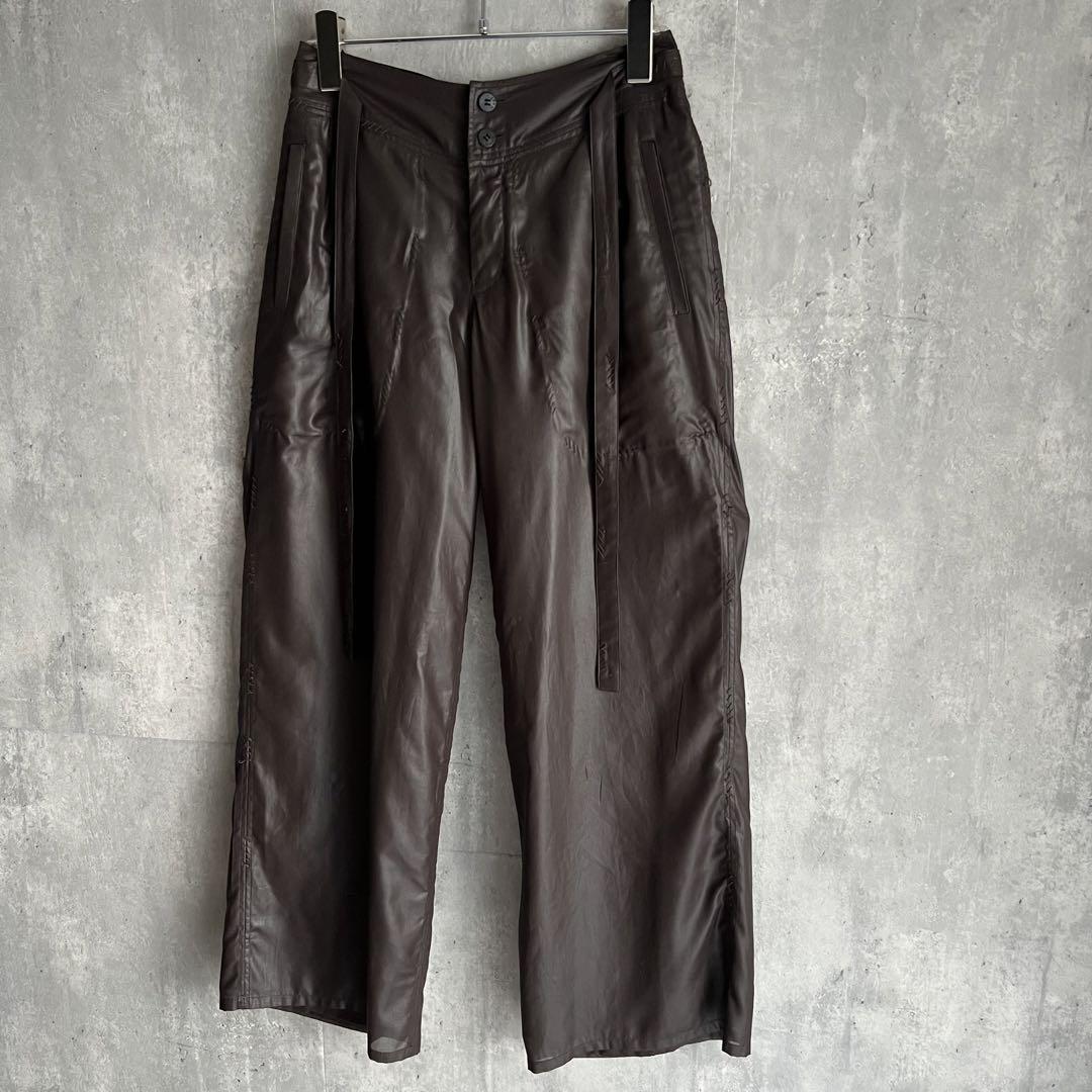 HaaT ISSEY MIYAKE　二重構造　Brown Poly Pants