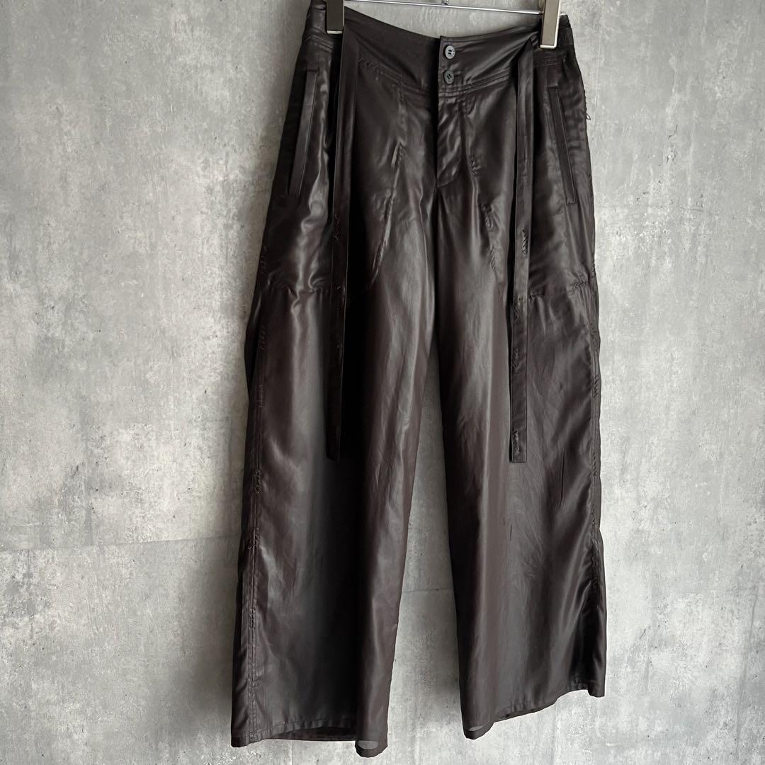 HaaT ISSEY MIYAKE　二重構造　Brown Poly Pants