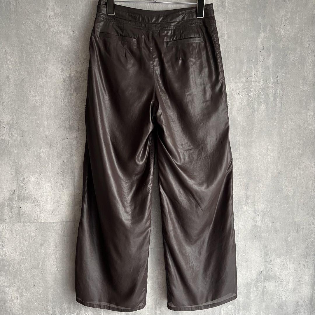 HaaT ISSEY MIYAKE　二重構造　Brown Poly Pants