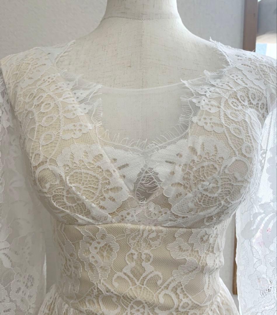 総レースウェディングドレス