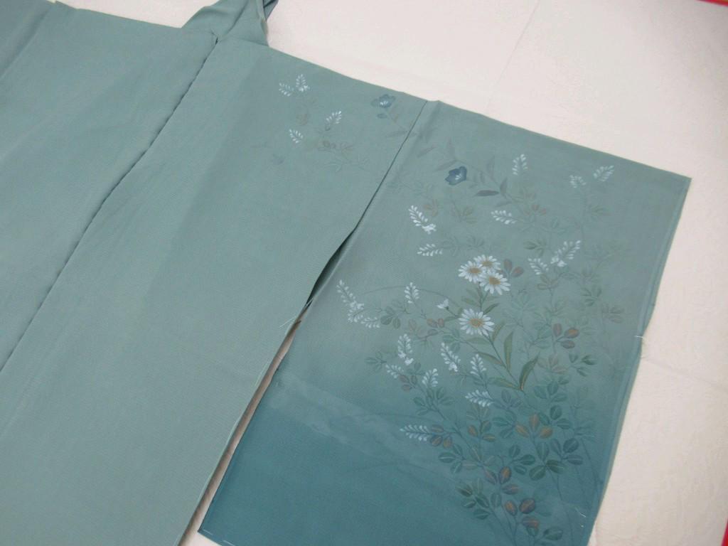 百日草が可愛らしい　絽の訪問着