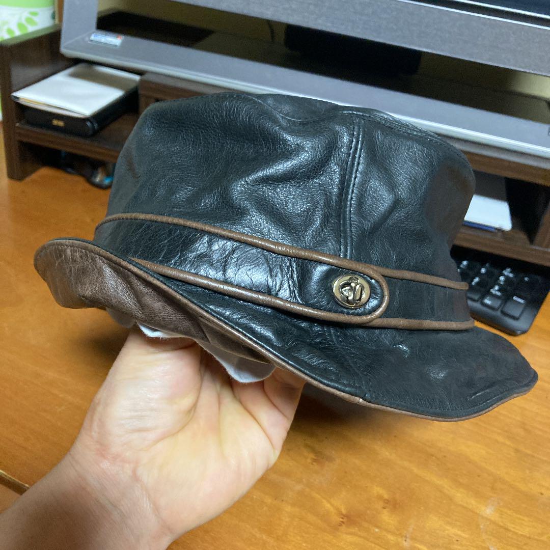 新作登場得価 vintage バケットハット コーチ 牛革 帽子 hdH9n-m95847565813 old coach レザー 爆買い安い