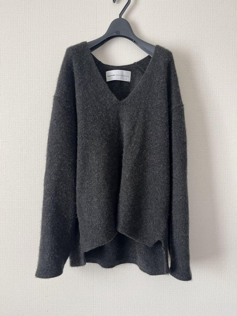 walenode カシミヤ　Vネック　ニット　サイズ1 ※一部ほつれあり
