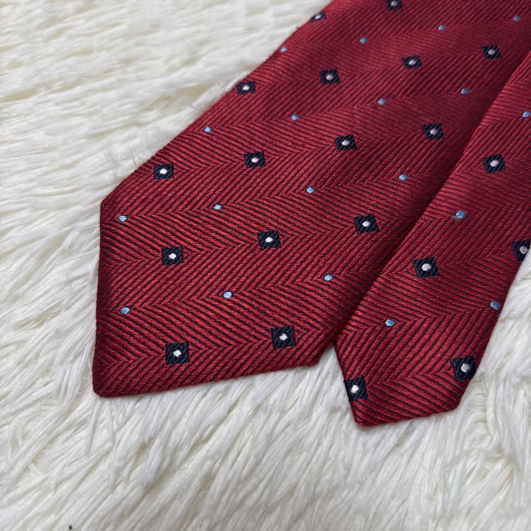 【未使用品】Christian Dior ブランドネクタイ　シルク　レッド