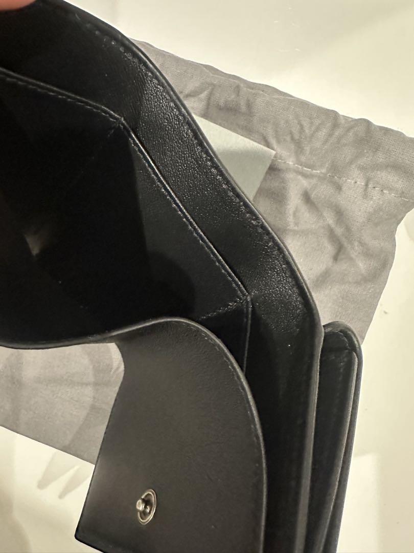 BALENCIAGA ブラックレザー折り財布