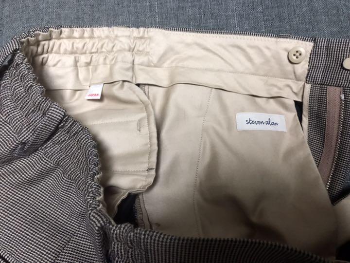 コメ逃げブロック様 パンツ ブラウン サイズM FGcr3-m95855302417 Steven Alan 豊富なお得