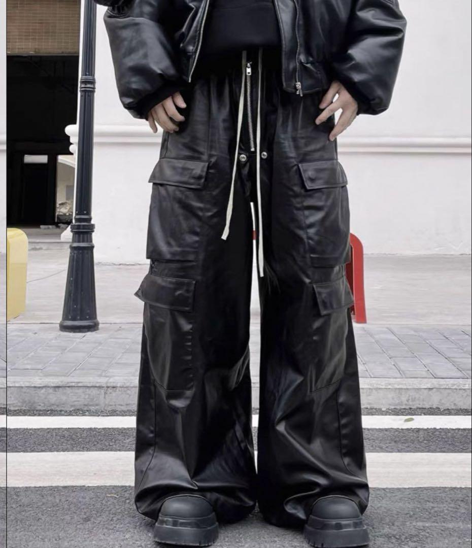 パンツ BLACKLISTS Leather Work Cargo Pants