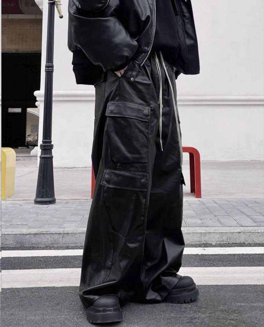 パンツ BLACKLISTS Leather Work Cargo Pants
