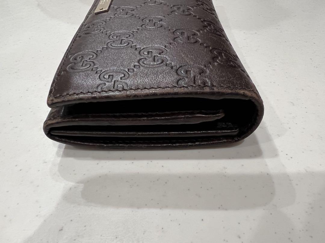 GUCCI GGパターン 二つ折り財布 ブラウン