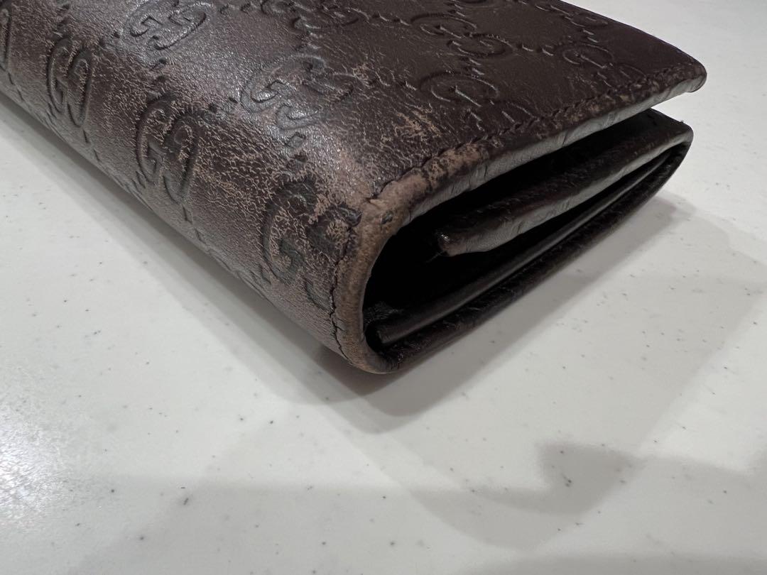 GUCCI GGパターン 二つ折り財布 ブラウン