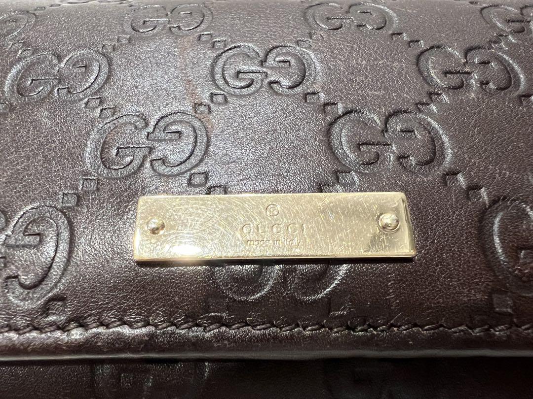 GUCCI GGパターン 二つ折り財布 ブラウン
