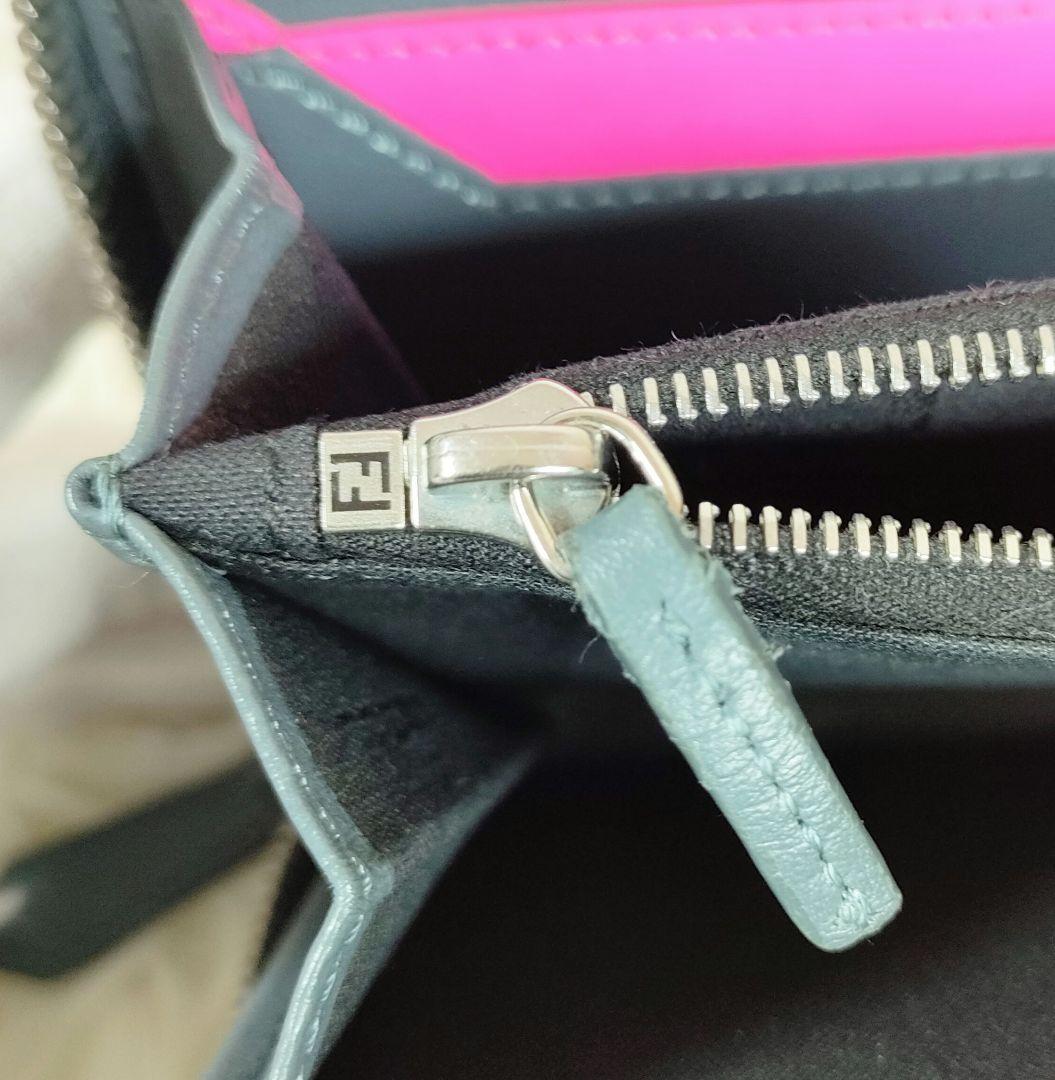 FENDI　フェンディ　長財布　ラウンドファスナー　バグズアイ　モンスター
