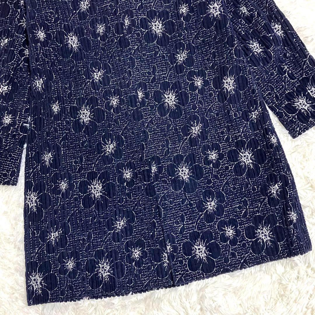 【極美品・希少】 サリースコット北欧 花柄 刺繍 コート コーデュロイ　M