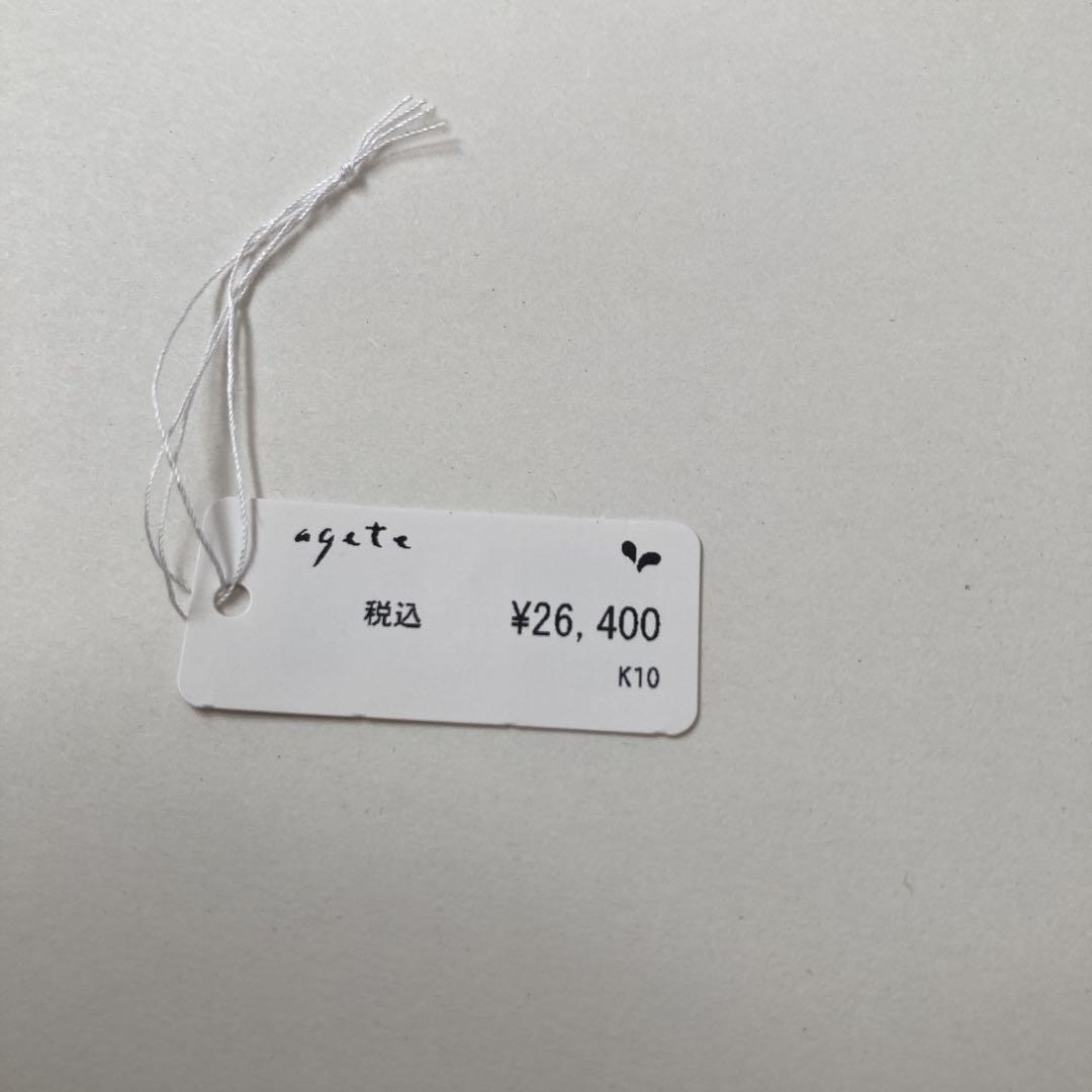 agete K10透かしフープピアス
