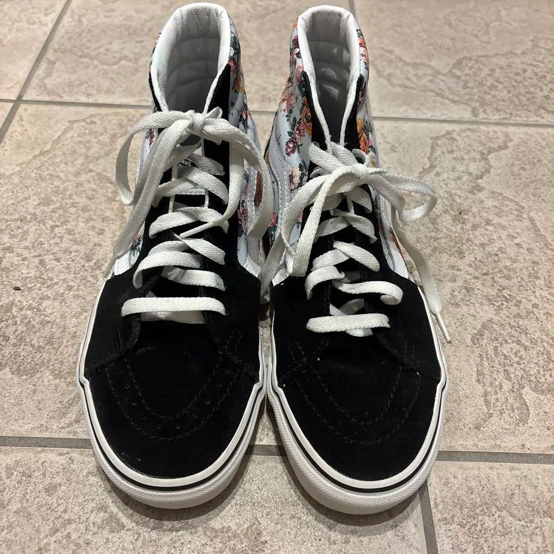 VANS (バンズ) sk8-hi スケートハイ 花柄 ベロア