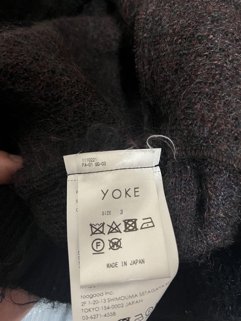 トップス YOKE 4COLOR MIX JACQUARD MOHIAR CARDIGAN