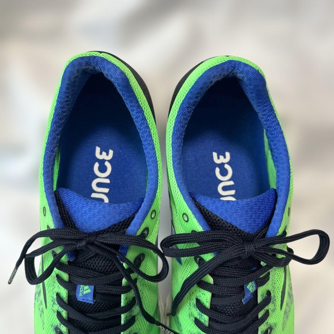 adidas adizero rc ランニングシューズ 27.5cm 黄緑/青