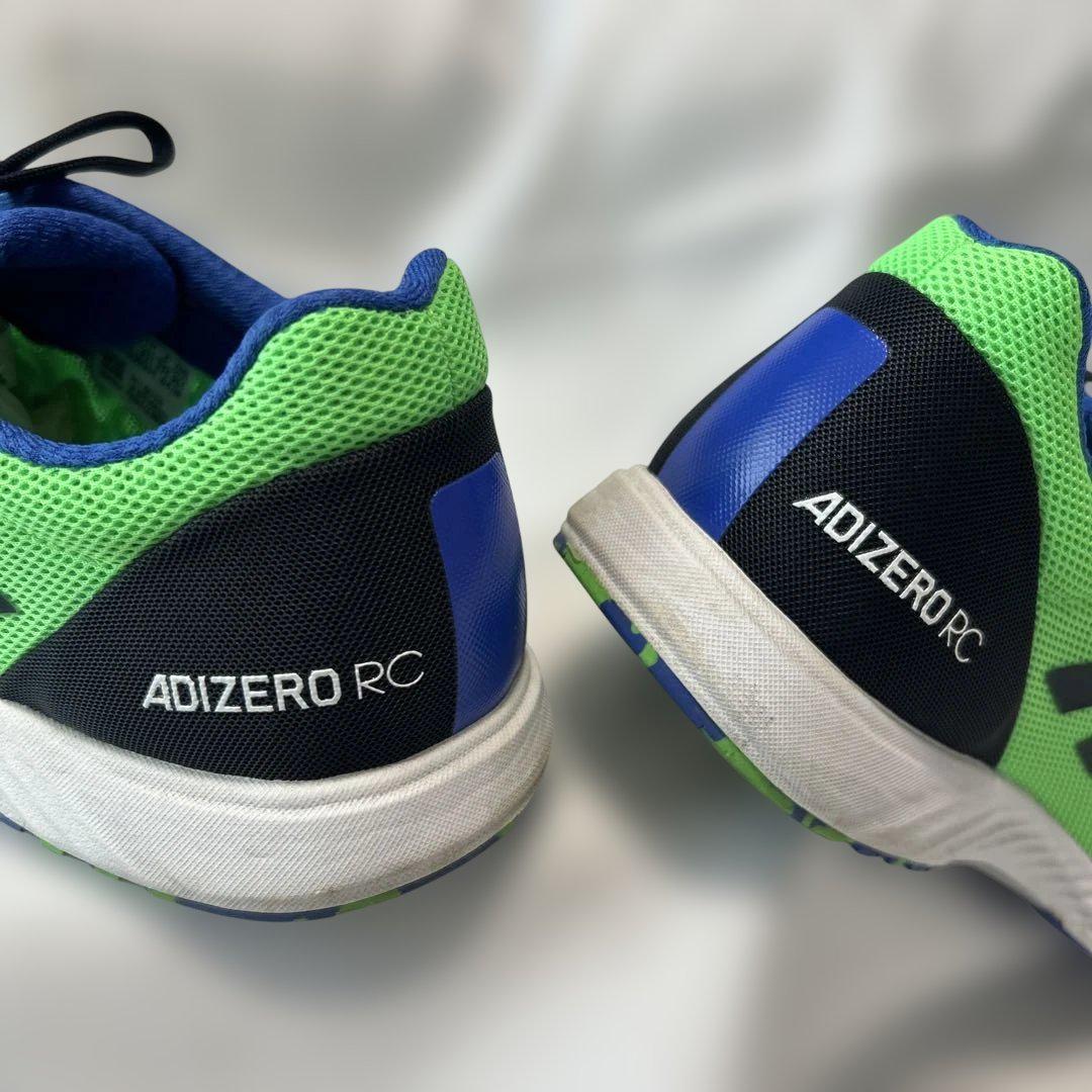 adidas adizero rc ランニングシューズ 27.5cm 黄緑/青