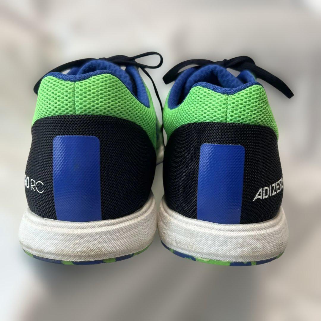 adidas adizero rc ランニングシューズ 27.5cm 黄緑/青