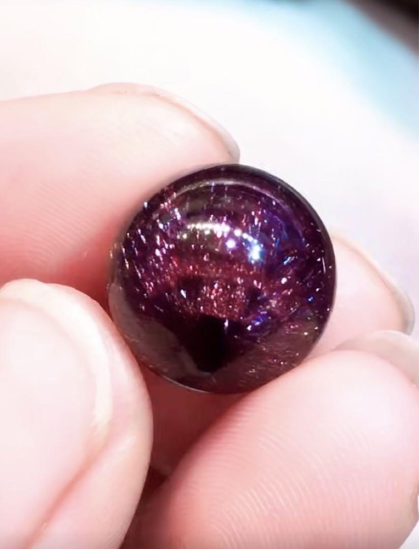 女性が喜ぶ♪ ⭐︎【高級】パープルルチルクォーツ 丸玉 14mm チャーム