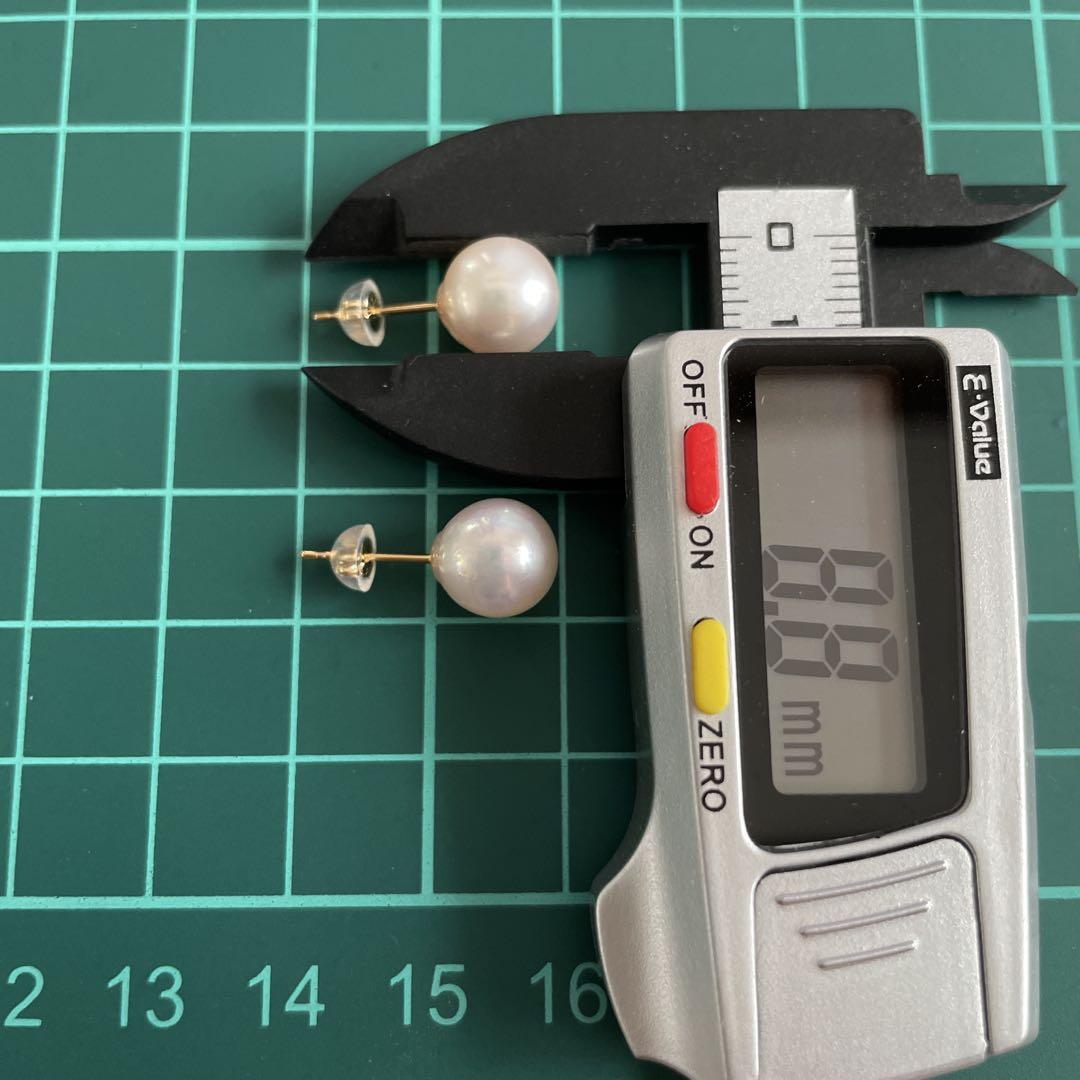 宇和島産 あこや本真珠 越物 パール ピアス K18製（真珠 ピアス）