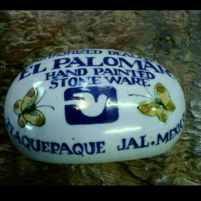 御出産御祝 御祝 出産祝い メキシコ陶器 手作り手書き 陶芸作家