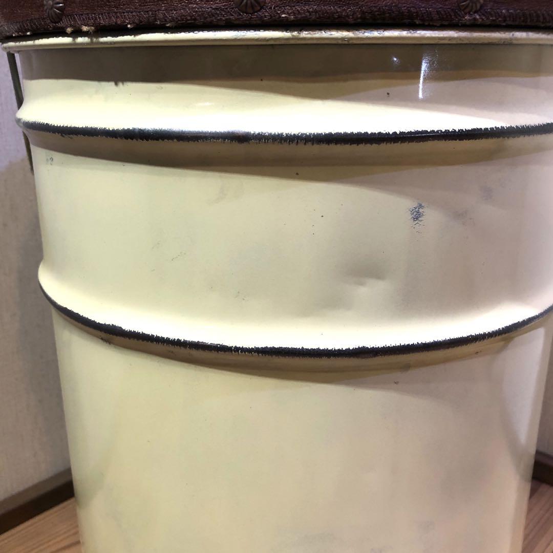 ペール缶スツール サクラビール クッション 収納付き リメイク家具 椅子 腰掛け