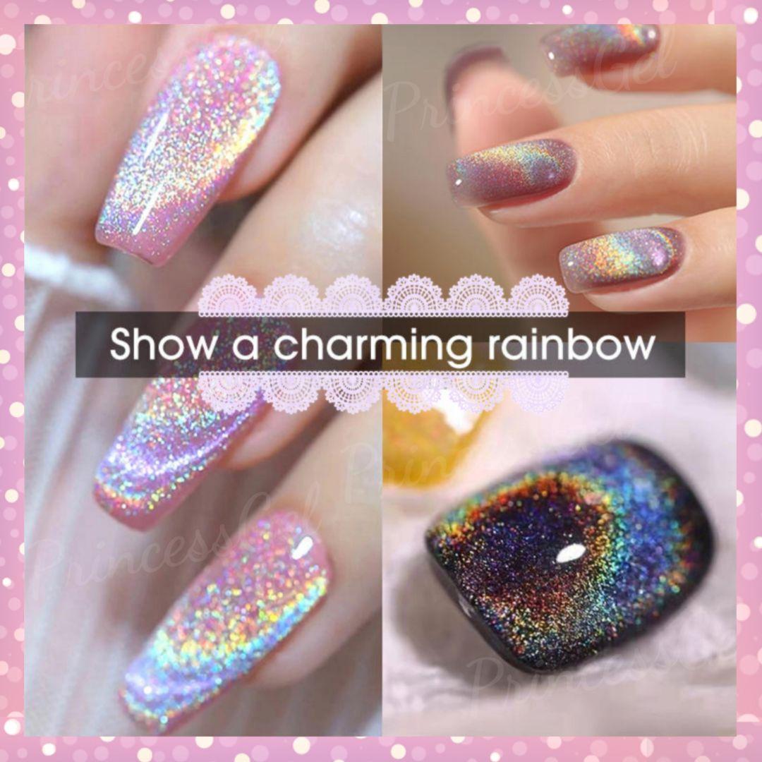 人気SALE品質保証 PrincessGel♡プレミアム❤レインボーキャッツアイマグネットジェル Jcu3V-m95896286414 NEW新品