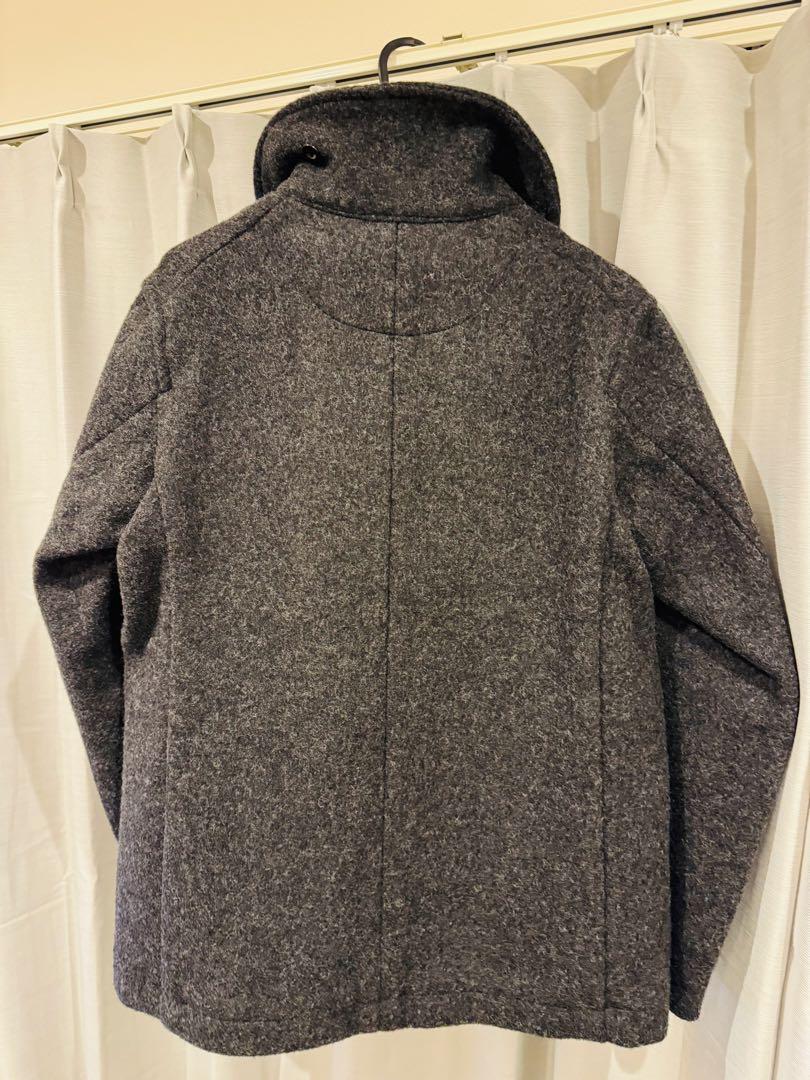 DANTON ウール混紡 コート グレー