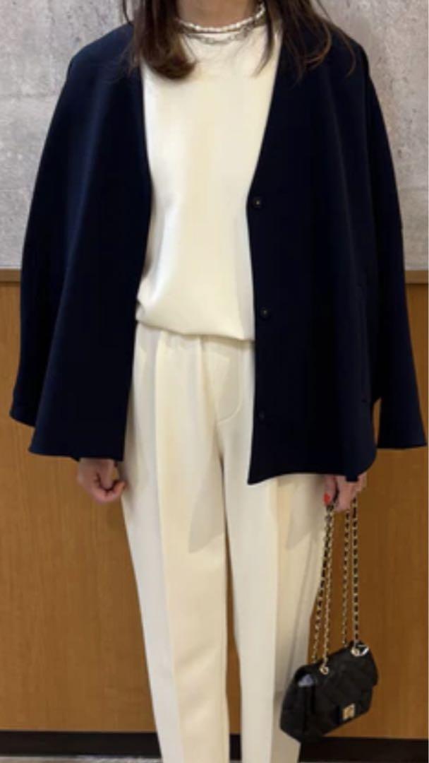 ゆったりワイドVネックノー ジャケット