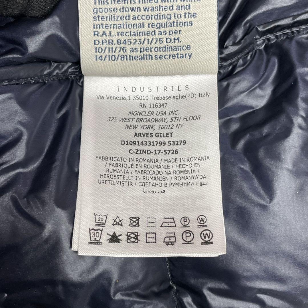 サイズ4/XL相当 MONCLER モンクレール ARVES GILET ダウン