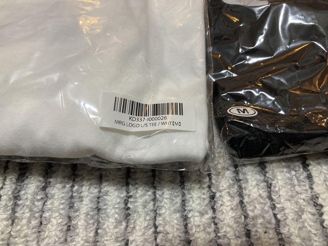 MRG LOGO L/S TEE WHT・BLK セット　Mサイズ　ステッカー付