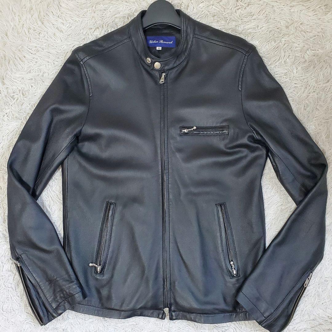 極美品 URBAN RESEARCH シングルライダース ラムレザー 40 黒 極美品 URBAN RESEARCH シングルライダース ラムレザー 40 黒