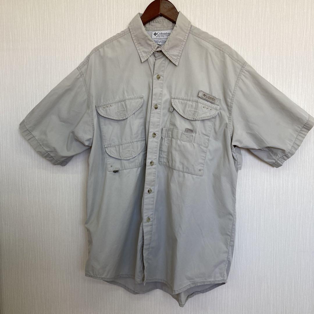 B250 アメカジ コロンビア Columbia メンズシャツ ベージュ系 L