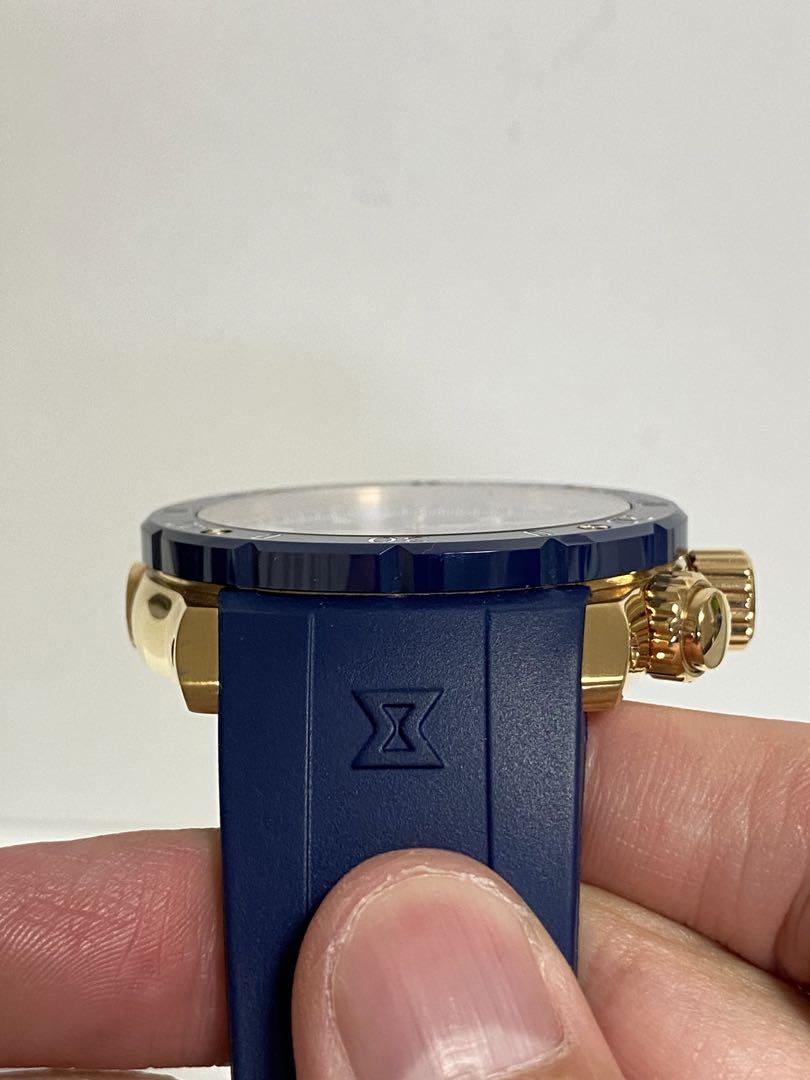 【美品正規品】エドックス EDOX   クロノオフショア1  オールネイビー