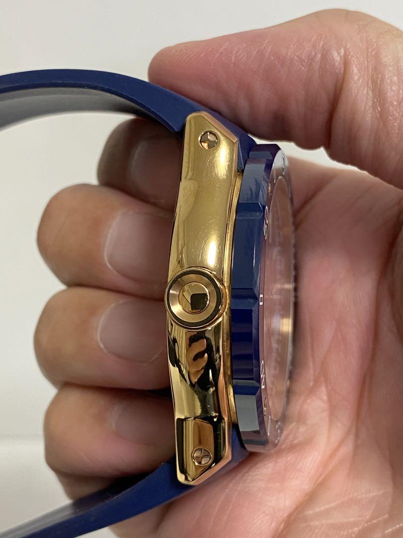 【美品正規品】エドックス EDOX   クロノオフショア1  オールネイビー
