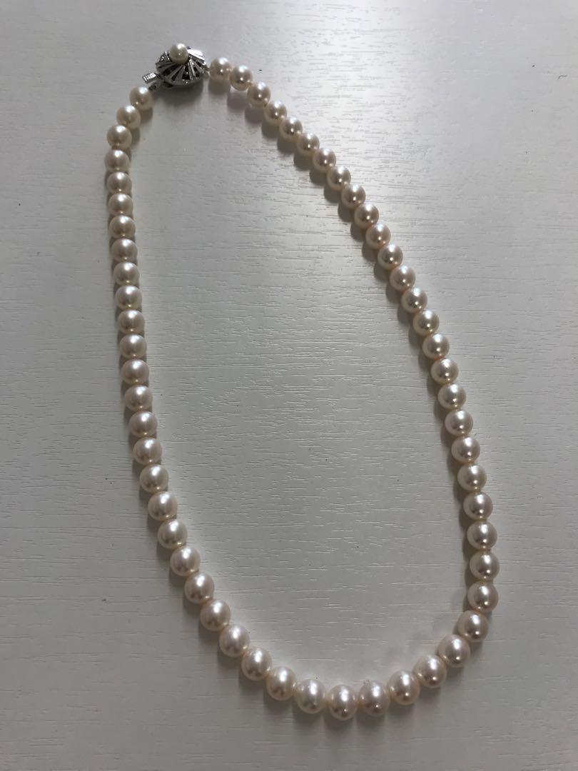 パールネックレス ピンク系 7.0mm〜7.3mm T.441