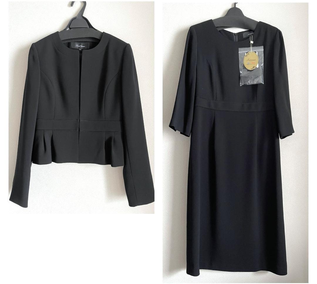 新品【AOKI×TEIJIN】ブラックフォーマル喪服ワンピース&ジャケット♪7号