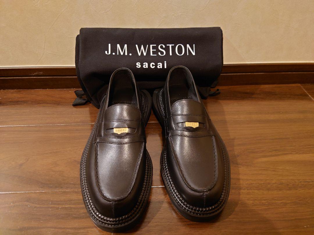 J.M. WESTON sacai ローファー ブラックカーフ